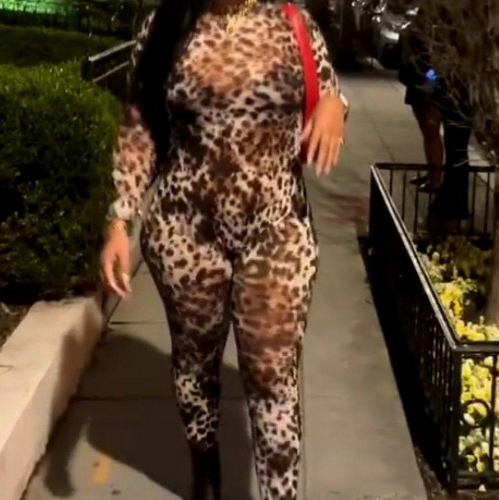 Leopard Print Jumpsuit - Picture 2 of 3